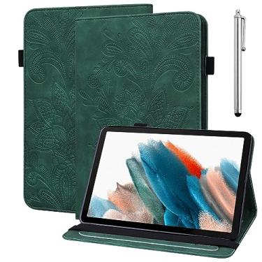 Imagem de VODEFOX Capa Lenovo Tab P11 2ª geração 11,5 polegadas (TB350FU / TB350XU) 2023 nova, relevo de renda floral couro PU Folio Flip Stand Smart Case com cartão solts elástico para Xiaoxin Pad Plus 11,5" -
