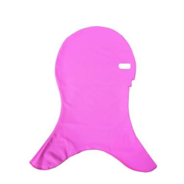Imagem de newrong Máscara de proteção solar chapéu de natação impermeável mãe touca de natação snorkeling mergulho rosa tamanho único