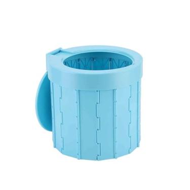 Imagem de JUSHZ Sanita de campismo portátil para adultos sanitários portáteis sacos de exterior balde para casa interior idosos cabeceira dobrável portátil para carros, emergência, viagens ao ar livre (azul, 33
