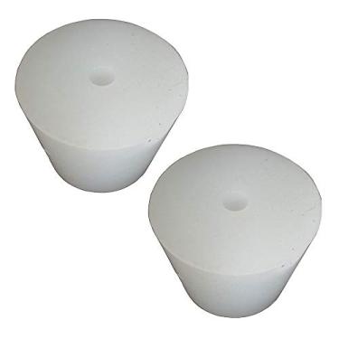 Imagem de 3# -14# Tampa de borracha de silicone diâmetro 8 mm perfurado para válvula de ar borbulhador vinho fermentação pacote com 2//43 (tamanho: 10# diâmetro 8 mm perfurado)