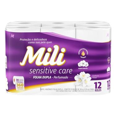Imagem de Papel Higiênico MILI Folha Dupla Perfumado 30m com 12 rolos