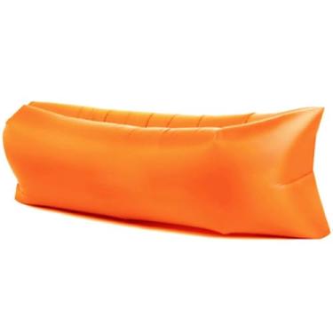 Imagem de Air Sofa，Portable waterproof and leak-proof bag sofa air chair, suitable for outdoor, beach, hiking, picnic, music festival (Color : Orange)