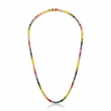 Imagem de Colar Riviera Cristal Color Quadrada Semijoia Fch Gaveta-Feminino