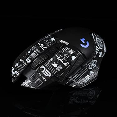 Imagem de Hokeyio Adesivo de fita adesiva de mouse para Logitech G502 Hero SE Antiderrapante Suck Sweat Pre Cut EVA Maple Leaf