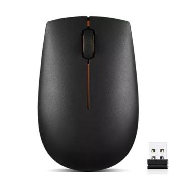 Imagem de Lenovo Mouse sem fio 300 – Mouse de computador para PC, laptop com Windows – Design ambidestro – Receptor Nano USB de 2,4 GHz – Vida útil da bateria de 12 meses