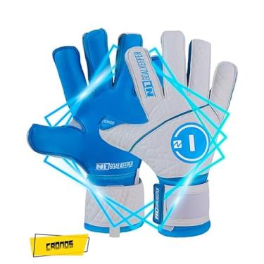 Imagem de N1 Goalkeeper gloves Cronos SSG Pro Luvas de Goleiro para Adultos para Futebol Profissional de Látex Alemão. Corte Negativo e Ajustado. Antiderrapante e Respirável. Fechamento Elástico. Azul. 8