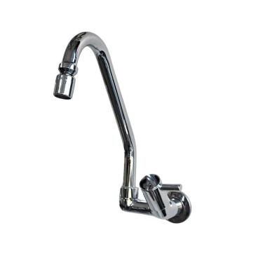 Imagem de Torneira Cozinha Parede Bica Movel Metal 1174 C75 1/4 Volta