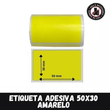 Imagem de Etiqueta Adesiva Colorida 50x30 P/ Mini Impressora - Xd Mega, Amarelo