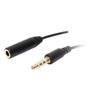Imagem de Adaptador Cabo Extensor P3 P3 3,5Mm 4 Vias Headset Celular - Alex Impo