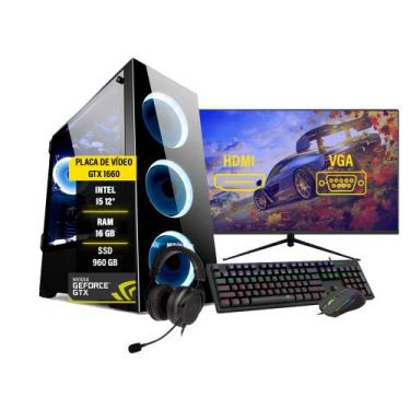 Imagem de PC Gamer Completo I5 12º 16GB SSD 960 GTX 1660 32" - AMORIMSHOP