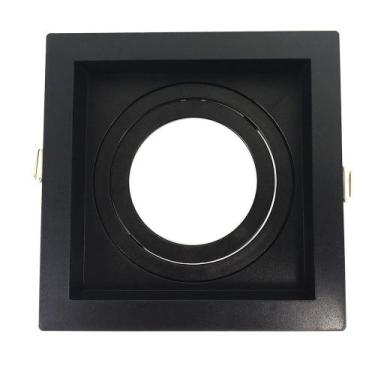Imagem de Embutido Quadrado Recuado Direcional para PAR20 Preto E27 - Save Energ