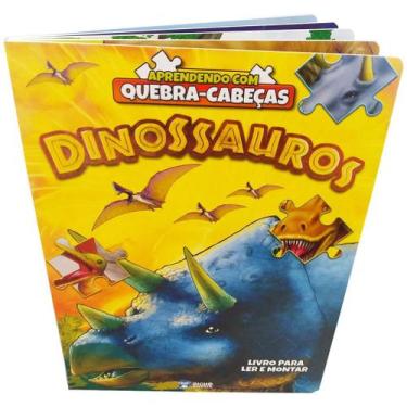 Imagem de Livro Aprendendo Com Quebra-Cabeça Dinossauros Ler E Montar - Bicho Es