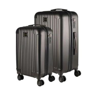 Imagem de Conjunto Mala 23Kg + Mala 10Kg Expansível Grafite Maldivas - Ultra Lev