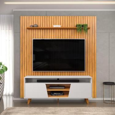 Imagem de Painel Trento com Bancada Lana para TV até 65 Polegadas DJ Móveis Cedr