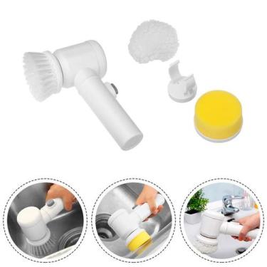 Imagem de Escova Giratória Multifuncional Recarregável 5 em 1 Lava Carro Friso C