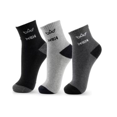 Imagem de Kit de 3 Meias Masculina cano Medio - Frimodas