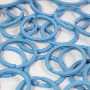 Imagem de Argola Italiana 35mm Azul Bebe Lembrancinha Artesanato - 100 Unidades 