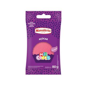Imagem de Açúcar Granulado Rosa Mil Cores Mavalério 80g
