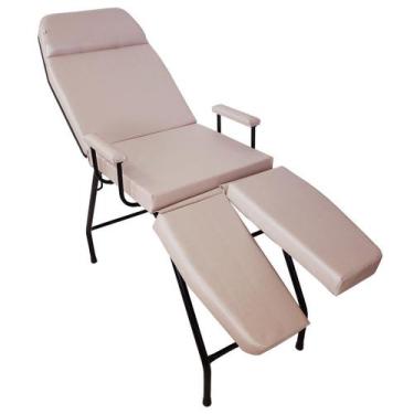 Imagem de Maca 3 Posições Bi-Perna Rosê Estr Preta Com Apoio De Braço - For-Ty