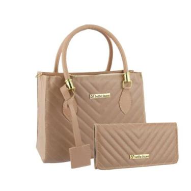 Imagem de Bolsa Feminina Transversal Tote Moda Casual + Carteira Kit - Selfie St