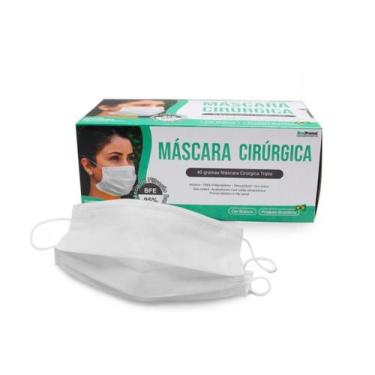 Imagem de Máscara Descartável Tripla Camada Consolidada com Elástico e Clip Nasa