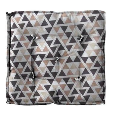 Imagem de Almofada Futton Turco Wendy 40x40cm Triangulos Marrom - FASTLAR