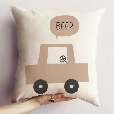 Imagem de Almofada Little Estampada 40x40cm Beep Nude - FASTLAR