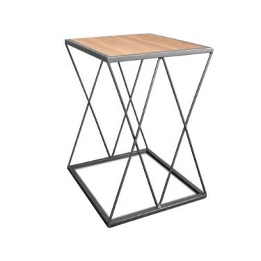 Imagem de Mesinha Lateral Alta Moderna p/ Decoração Sala Quarto Colima - Loja da