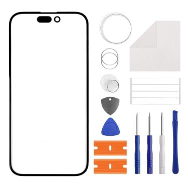 Imagem de Duotipa [Novo painel de vidro frontal de substituição para iPhone 15 Pro-6,1 polegadas, substituição da tela de vidro frontal com kit de ferramentas de reparo OCA - sem tela LCD e digitalizador