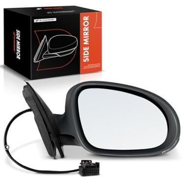 Imagem de A-Premium Espelho retrovisor elétrico lateral do passageiro - compatível com Volkswagen Jetta 2005-2010 - Espelho retrovisor externo cinza dobrável manual aquecido com seta - Substituição # 1K1 857