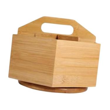 Imagem de harayaa Organizador de mesa Caixa de armazenamento de mesa Suporte de papelaria giratório Porta-lápis para caneta para escritório