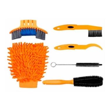 Imagem de Kit Limpeza Escovas E Buchas Para Lavagem Bike 6pç Jws