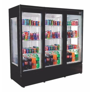 Imagem de Refrigerador Expositor Vertical Frilux 1300 Litros Preto 3 Portas de V