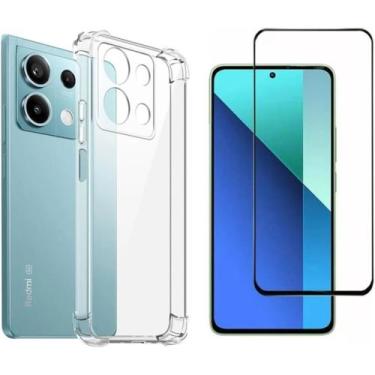 Imagem de Kit Capa Anti Impacto + Película De Vidro 3D/9D Compatível Com Xiaomi 