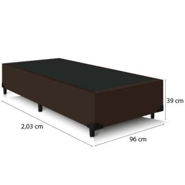 Imagem de Cama Sommier Base Box Solteirão 96x203x39 Premium - ProMax, MARROM