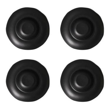 Imagem de Conjunto De Pratos Para Massa/risoto 04 Peças Orgânico Preto Matte Porto Brasil