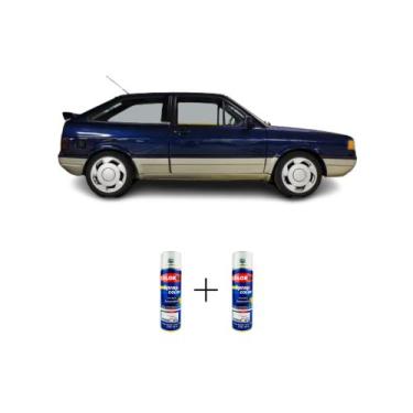 Imagem de Tinta Spray Automotiva Azul Astral VW 300ml + Spray Verniz 300ml - She