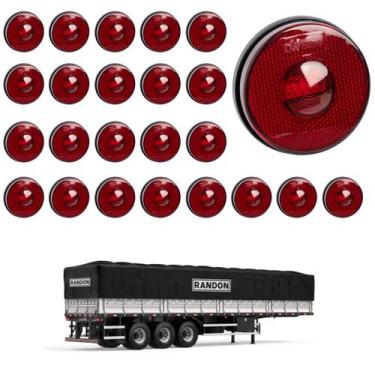 Imagem de 24 Lanterna Lateral Randon LED Rubi 85mm Saída Conector - DW Component