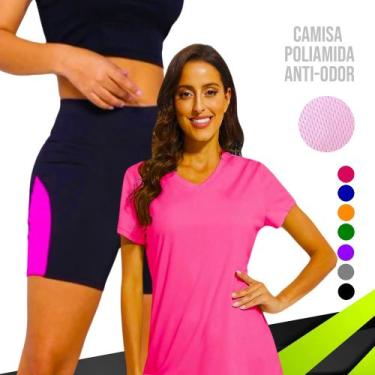 Imagem de KIT Camiseta DRY FIT POLIAMIDA MALHA FRIA  + SHORT Leg Legging REDINHA