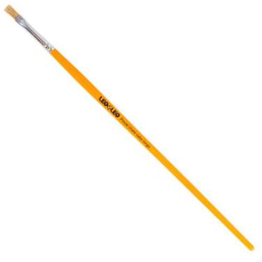 Imagem de Pincel Escolar Amarelo Madeira Longo Chato N2 Leonora