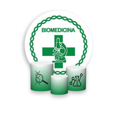 Imagem de Painel De Festa Redondo 1,50x1,50 + Trio De Capas Cilindro -  Biomedic