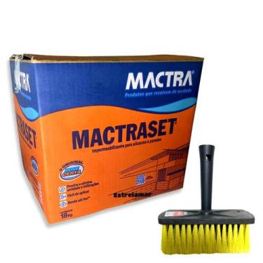 Imagem de Kit Impermeabilizante Mactraset 18kg Mactra + Broxa Atlas R800/2 - Mac