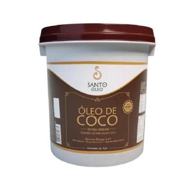Imagem de Oleo de Coco Extra Virgem Pelicula 3.0lts Santo Óleo - Santo Òleo 