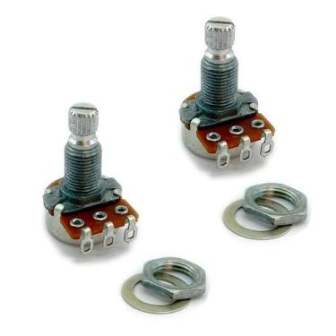 Imagem de Kit 2 potenciometro b250k alpha base pequena eixo longo