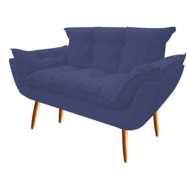 Imagem de Namoradeira  Decorativa  Opala Pés Palito em Madeira 2 Lugares Sala de