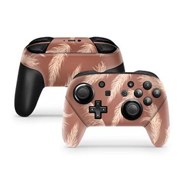 Imagem de TACKY DESIGN Pampas Skin for Nintendo Switch Controller Skin, Brown Flowers Sticker Compatible for Pro Controller Skin Leaf Vinyl 3m Decal Full wrap Cover