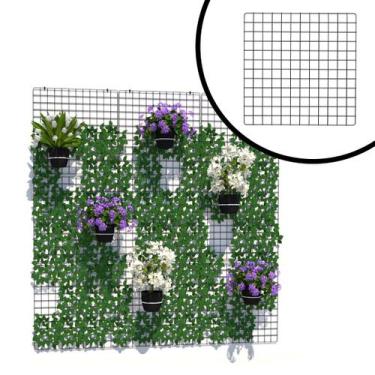 Imagem de Kit Tela Aramada 60x60 Preto para Jardim Vertical Horta Suspensa - IGU