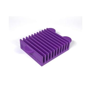 Imagem de Suportes de régua de colcha da Purple Hobbies, ferramenta inovadora de corte, costura e acolchoamento (roxo com 10 compartimentos, 3 mm, plano de 7,6 cm)