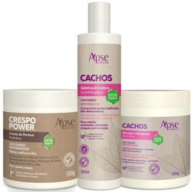 Imagem de Apice Kit Cachos Ativador e Gelatina + Crespo Power Creme de Pentear 