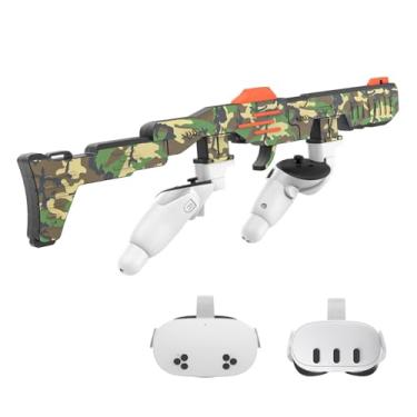 Imagem de VR Handle Attachment Compatible with Meta Quest 3S/3S Xbox Edition, Weighted Gunstock Grip Enhance FPS Game Experience Holding Feel, Ideal Gift for Birthday and Christmas(Camouflage)